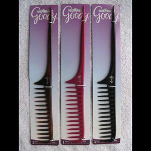 Goody Long Tail Pick Feather Hair Comb Wide Teeth Feathered Style Curls Section